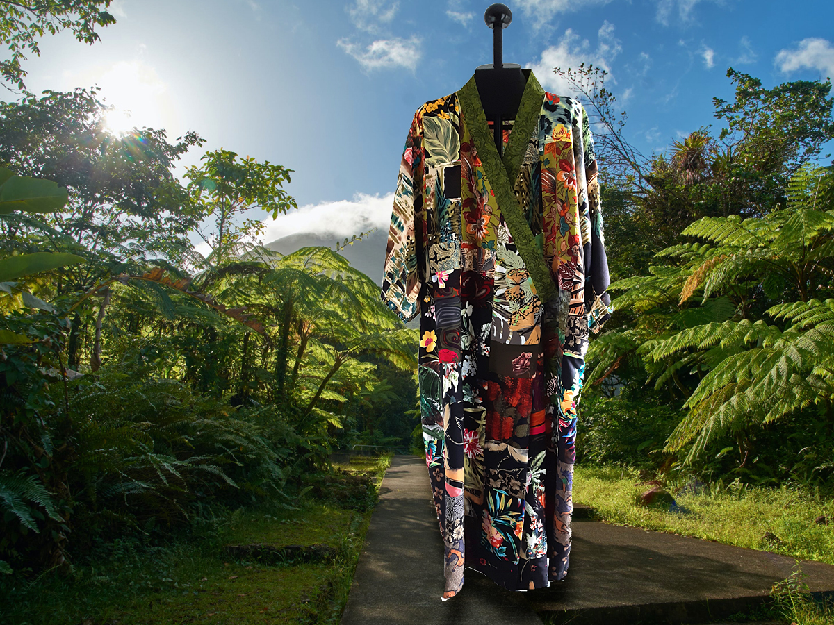 Green Leaves Kimono
